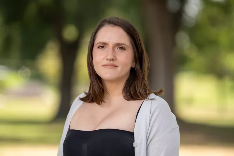 Natural light professional headshot photographed outdoors