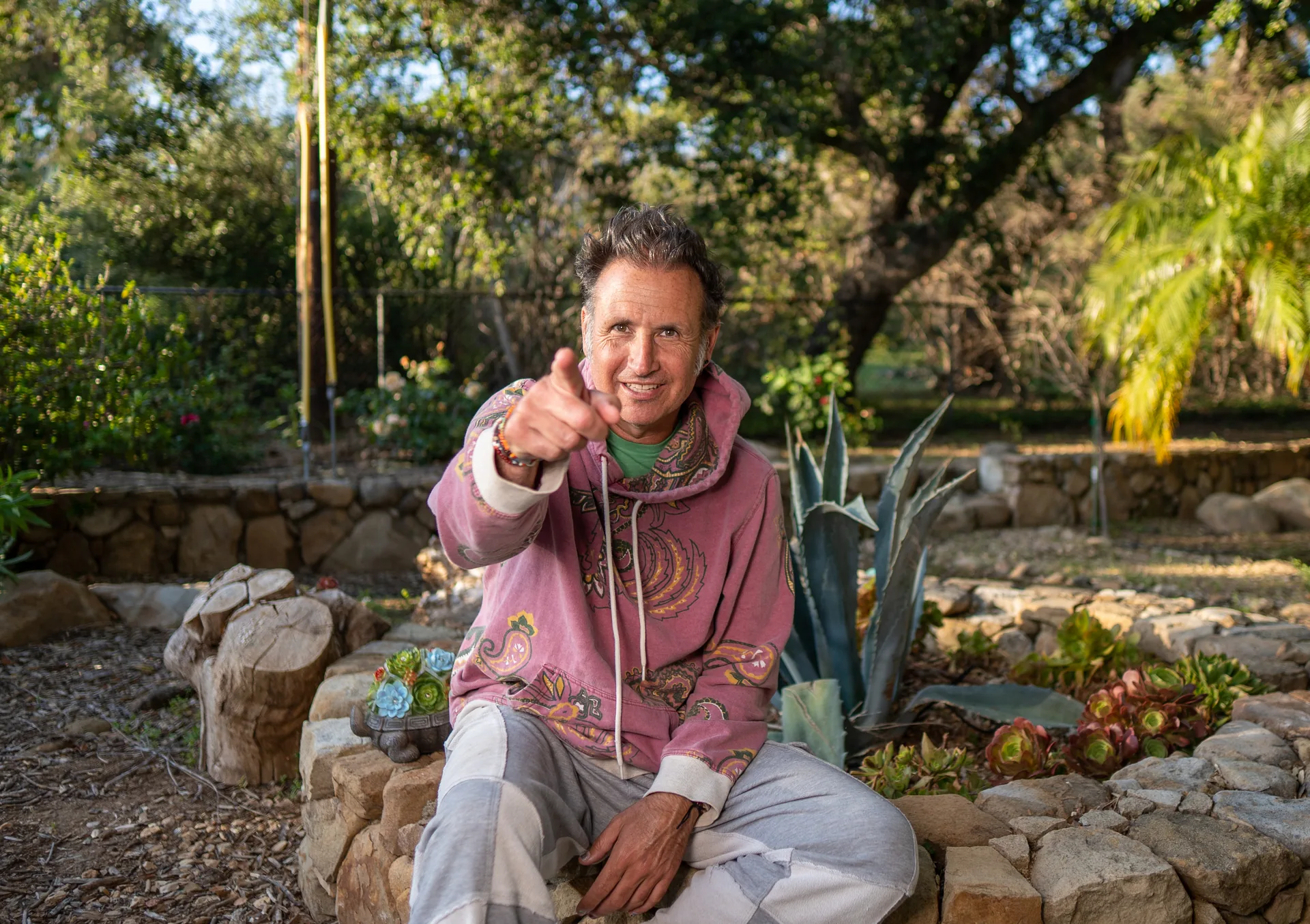 Outdoor lifestyle portrait photographed on rocks in the West Valley